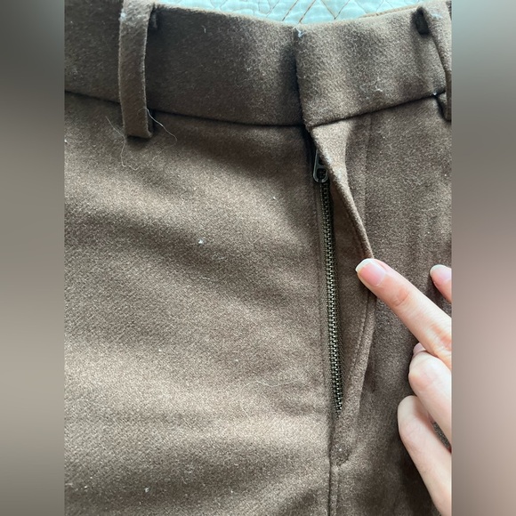 Uniqlo Brown Wool-blend Trousers - Picture 3 of 11